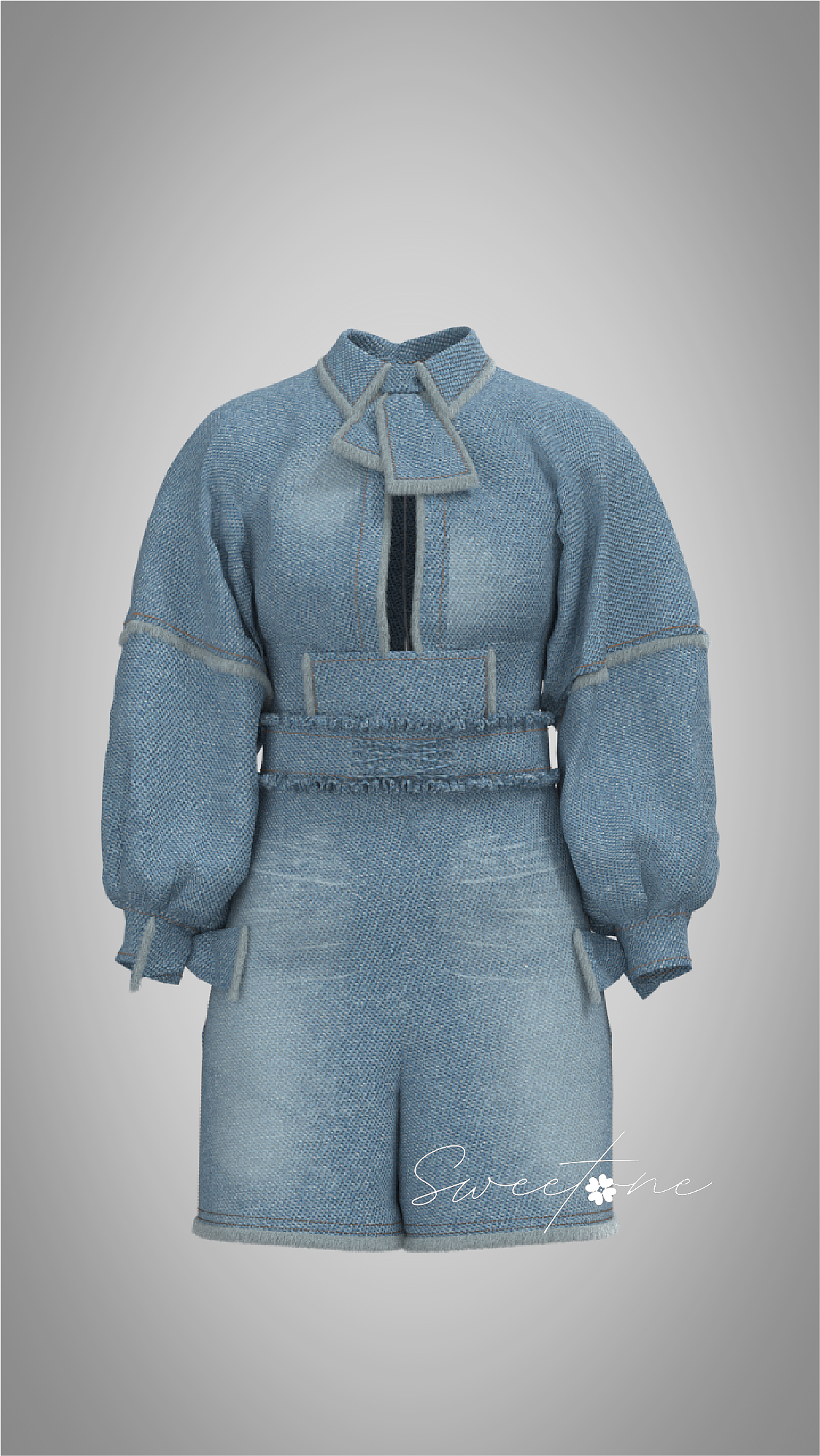 CLO3D服裝建模作品（二） 服裝服飾的數(shù)字化演繹
